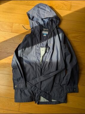 Columbia Hooded Trench Coat in Slate Gray